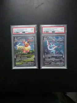 Flareon VMAX SWSH180 Premium Collection/ Vaporeon Vmax SWSH182. Both Psa 9 - Image 1