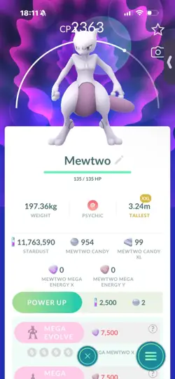 Pokemon Go Legendary Mewtwo ( XXL) ( Normal ) - Image 1