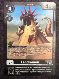 Digimon Card Game Landramon EX10-028 Common Limited Foil NM - Image 1