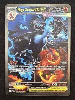 Mega Charizard X EX 125/094 Full Art Holo Rare Pokemon TCG Card English - Image 1