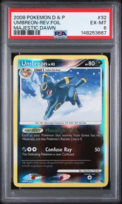 Umbreon [Reverse Holo] - Pokemon Majestic Dawn #32 PSA 6.0 - Image 1