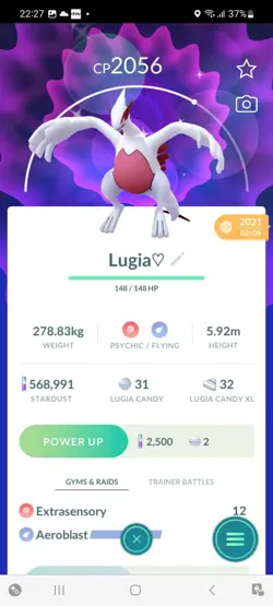 Pokemon Go Shiny Legendary Lugia - Image 1