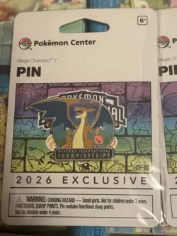2026 Exclusive Pokemon Center NAIC Mega Charizard X and Y Pins (PKC Exclusive) - Image 2