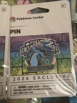 2026 Exclusive Pokemon Center NAIC Mega Charizard X and Y Pins (PKC Exclusive) - Image 3