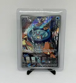 Pokemon Squirtle 148/142 Stellar Crown Illustration Rare Holo 2024 - Image 1