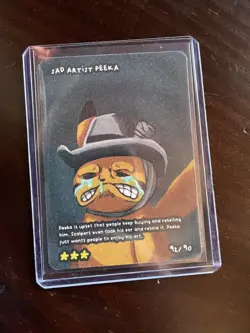 Sad Artist Peeka (Pikachu) 92/90 Set Hit Holo Pokedoodles Set 1 Fan Art- Pokemon - Image 1