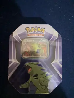 Pokemon Tyranitar/Pupitar/Larvitar Cosmos Holo Promo Card Triple Whammy Tin - Image 1