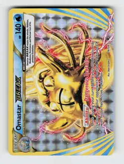 Omastar BREAK 19/124 - Pokemon - Fates Collide - Holo BREAK Rare - NM - Image 1