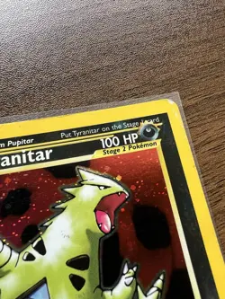 2001 Pokemon Neo Discovery Tyranitar #12 Holo - Vintage Rare - Image 3
