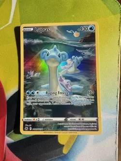 Pokemon TCG Lapras GG05/GG70 Crown Zenith Galarian Gallery Full Art Holo - Image 1