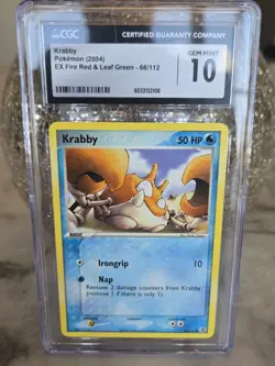 Krabby ex Fire Red Leaf Green 66/112 2004 CGC 10 POP 46 Pokemon 🥋✨ - Image 1