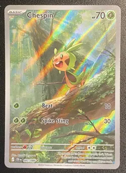 Chespin Full Art IR 087/086 Pokemon TCG ME Chaos Rising Illustration Rare NM - Image 1