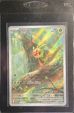 Chespin Full Art IR 087/086 Pokemon TCG ME Chaos Rising Illustration Rare NM - Image 3