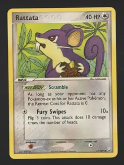 Rattata 71/109 Common Team Rocket Returns Pokemon Near Mint - Image 1