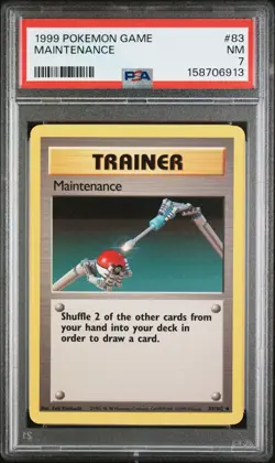 1999 POKEMON BASE SET UNLIMITED #83 MAINTENANCE PSA 7 - Image 1