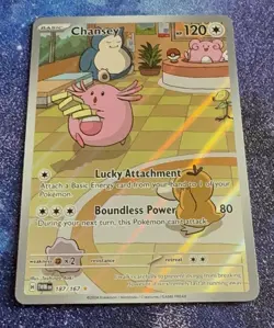 POKEMON TCG CHANSEY ILLUSTRATION RARE HOLO #187 TWILIGHT MASQUERADE NEAR MINT - Image 2