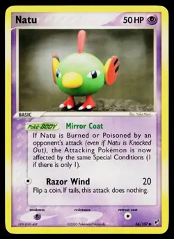 Natu 66/107 Common Deoxys Pokemon Moderately Played - Image 1