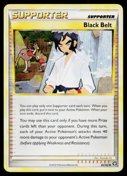 Black Belt 85/102 Uncommon HGSS Triumphant Pokemon Lightly Played - Image 1