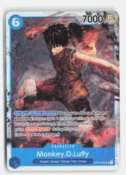 Monkey.D.Luffy (062) OP02-062 Super Rare Paramount War One Piece Foil Near Mint - Image 1