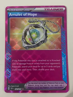 Pokemon Amulet of Hope Ace Spec Holo Surging Sparks NM - Plus Free Card - Image 1