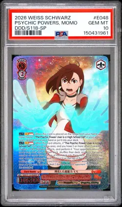 DDD/S118-E048 SP Bloomed Psychic Powers, Momo Weiss Schwarz Dandadan PSA 10 - Image 1