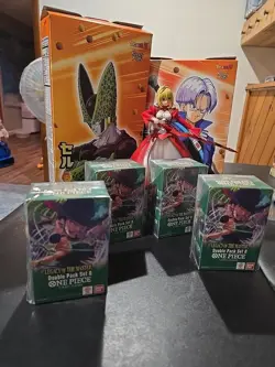 One Piece Card Game Legacy Of The Master Double Pack DP-08 Lot of 4 Sealed Boxes - Image 1
