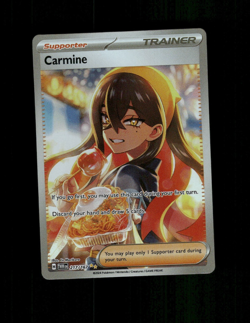 Custom HOLO CARMINE Trainer CARMINE Card READ DESCRIPTION BELOW - Image 1