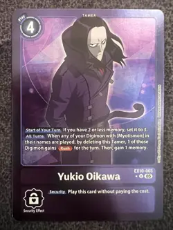 Digimon Card Game Yukio Oikawa EX10-065 Uncommon Limited Foil Sinister Order NM - Image 1