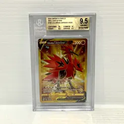 Galarian Zapdos V 182/172 Brilliant Stars Graded Pokemon Card - BGS 9.5 (PSA 10) - Image 1