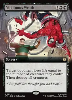 1x Villainous Wrath - Extended Art NM Eng MTG - Marvel's Spider-Man - Image 1
