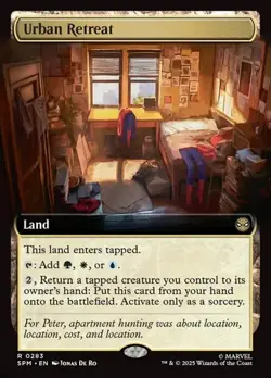 1x Urban Retreat - Extended Art NM Eng MTG - Marvel's Spider-Man - Image 1