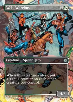 1x Web-Warriors - Extended Art NM Eng MTG - Marvel's Spider-Man - Image 1