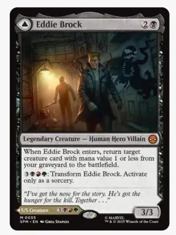 Eddie Brock \ Venom | MTG Marvel Spider-Man | Mythic NM Jund Commander DFC - Image 3