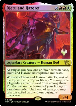 MTG FOIL Djeru and Hazoret (Promo Pack) (March of the Machine) - Promo #221 - Image 1
