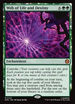 1x Web of Life and Destiny NM Eng MTG - Marvel's Spider-Man - Image 1