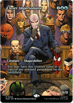 Clever Impersonator (Borderless) 0008 - Marvel's Spider-Man MTG NM Ships Now MAR - Image 1