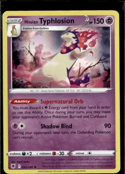 Hisuian Typhlosion 052/189 Holo Rare Astral Radiance Pokemon Holo - Image 1