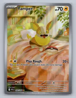 YAMPER 099/094 ILLUSTRATION RARE PHANTASMAL FLAMES POKEMON Holo NM *1 - Image 1