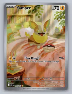 YAMPER 099/094 ILLUSTRATION RARE PHANTASMAL FLAMES POKEMON Holo NM *2 - Image 1