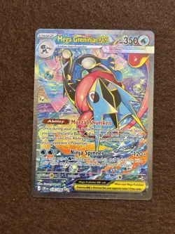Pokemon TCG Mega Greninja EX Full Art Holo Ultra Rare 116/086 M 2026 Chaos Risin - Image 1