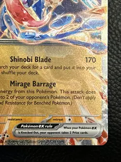 Pokemon Greninja ex 310 HP Double Rare Sv06 106/167 Full Art Holo English - Image 3