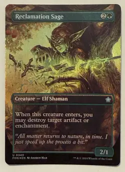 Reclamation Sage Borderless Foil - Foundations MTG - Image 1