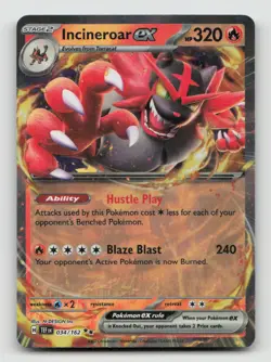 INCINEROAR EX 034/162 Double Rare Holo Pokemon TEMPORAL FORCES - Image 1