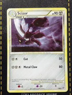 2010 POKEMON HEARTGOLD & SOULSILVER UNDAUNTED #7 SCIZOR-HOLO UNDAUNTED - Image 1