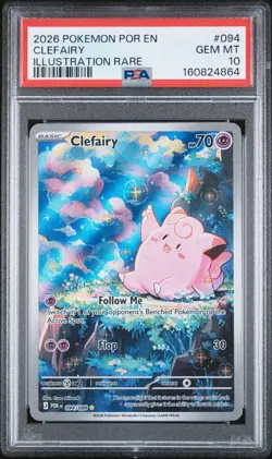 2026 Pokemon POR EN-Perfect Order Clefairy #094 Illustration Rare PSA 10 - Image 1