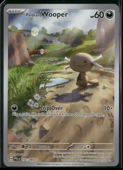 Pokemon Paldean Wooper Illustration Rare 102/094 PFL ME02: Phantasmal Flames NM - Image 1