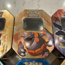 EMPTY Lot of 11 Pokemon TCG Tins Charizard Mewtwo Dialga DP Era - Image 2