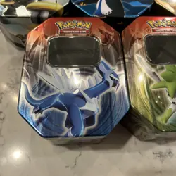 EMPTY Lot of 11 Pokemon TCG Tins Charizard Mewtwo Dialga DP Era - Image 4