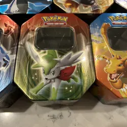 EMPTY Lot of 11 Pokemon TCG Tins Charizard Mewtwo Dialga DP Era - Image 5