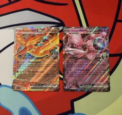 Pokemon TCG SV10 Destined Rivals - Team Rocket's Moltres EX & Mewtwo EX Holos - Image 1